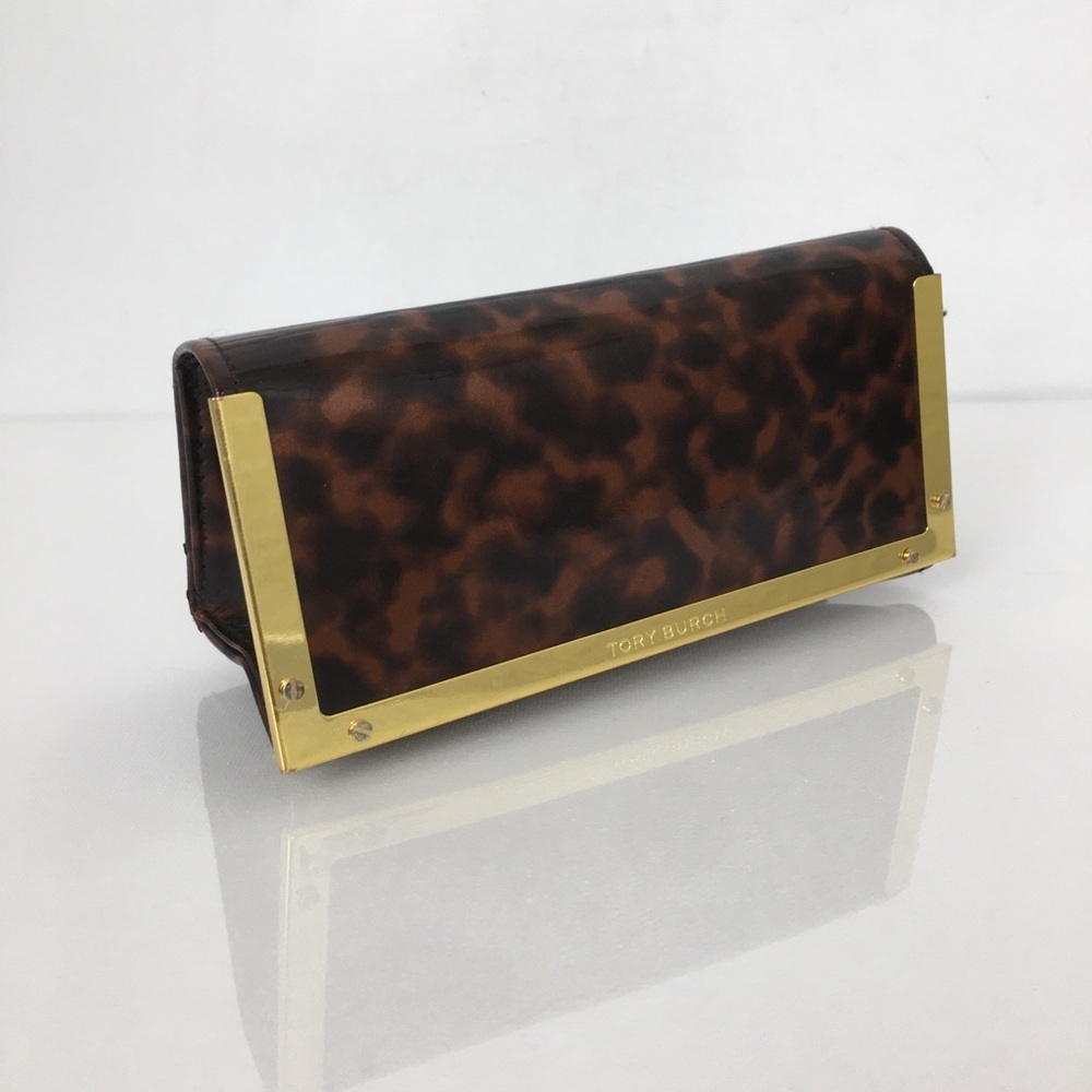 Tory Burch Replacement Sunglasses Case Pouch Brown Black Tortoiseshell Print